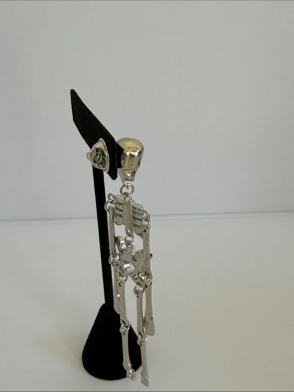 Silver Skeleton Drop pin 4inches Halloween - Women Jewelry